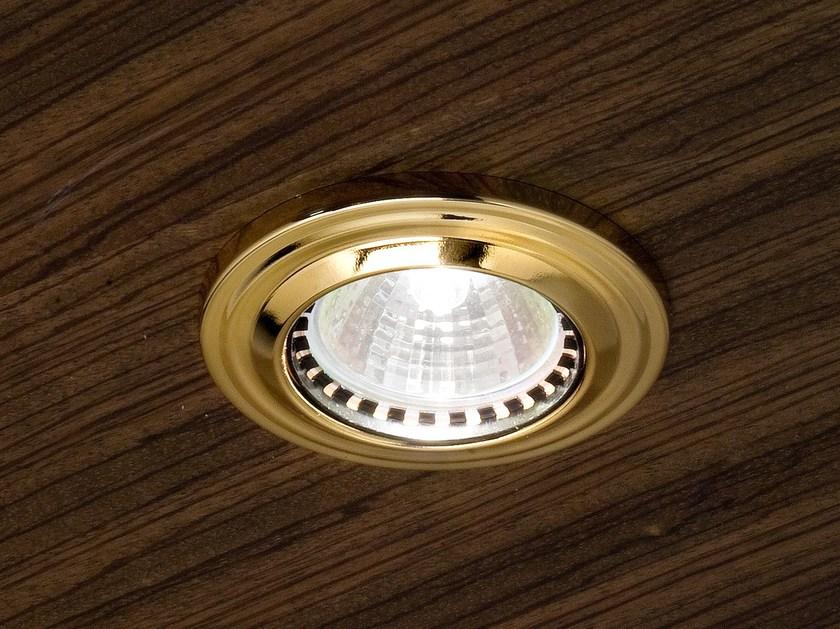 Ceiling semi-inset brass spotlight | Brass & Spots Ve 865 by Masiero