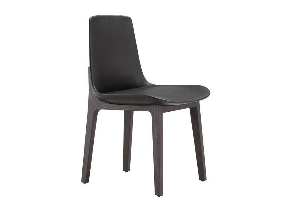 Upholstered leather chair | Ventura by Poliform