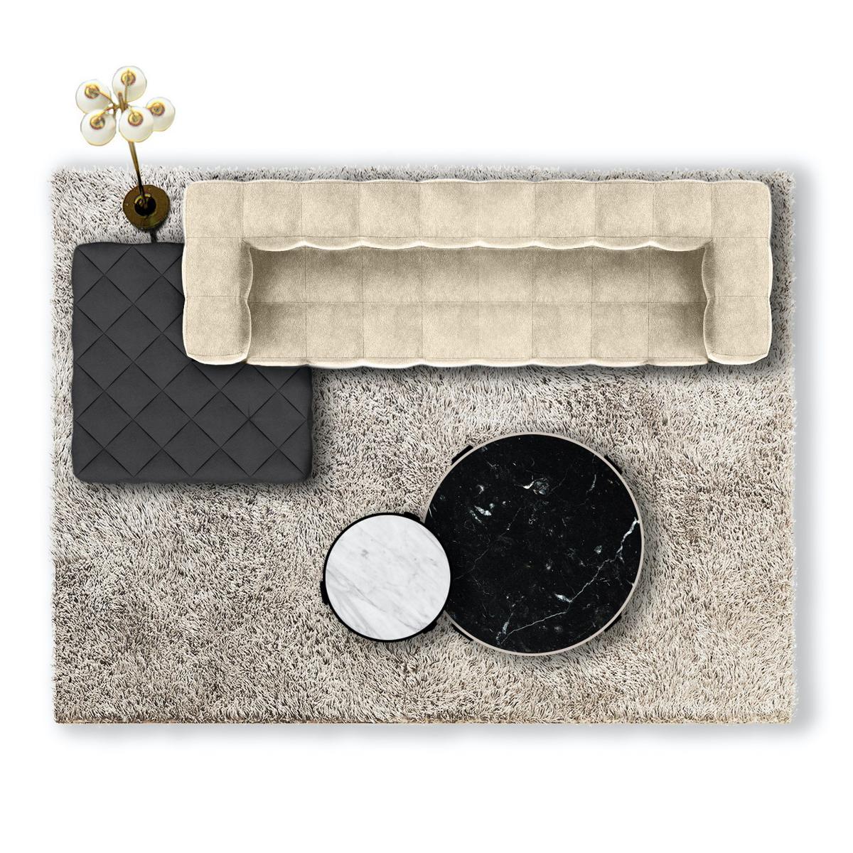 Tufted 4 seater fabric sofa | Mayor by Formitalia