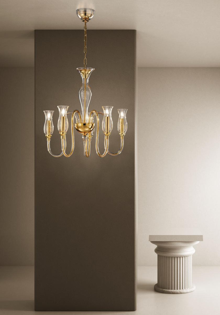 Blown glass chandelier | Teodato by Sylcom