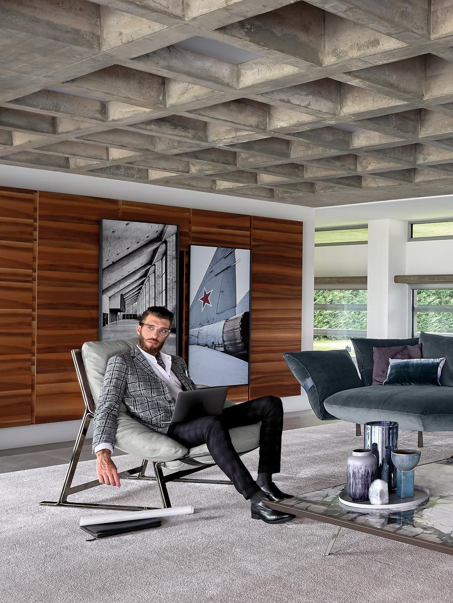 Sled base leather armchair | Belair by Arketipo