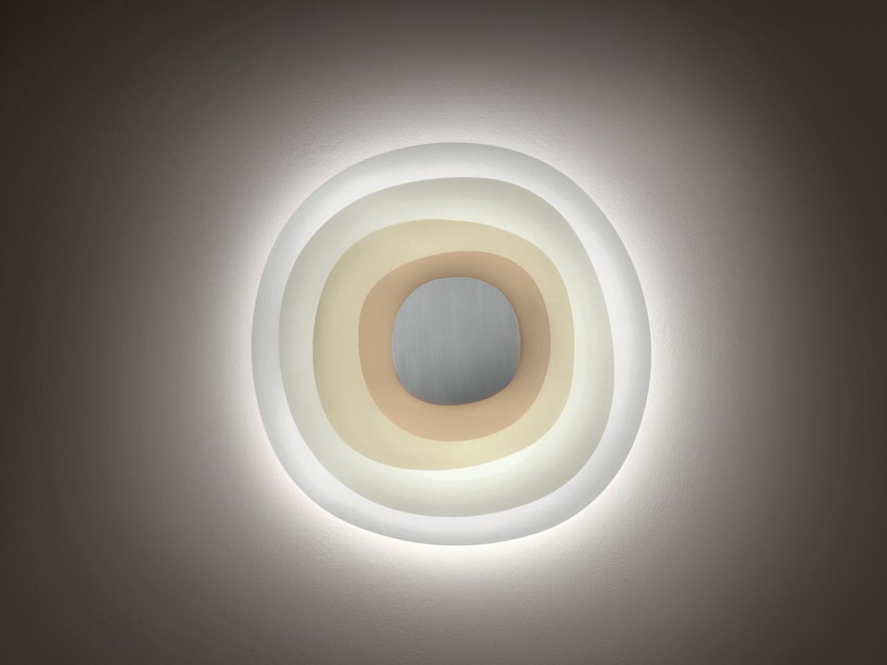 Glass and steel wall lamp / ceiling lamp | Beta P-pl Big by Leucos