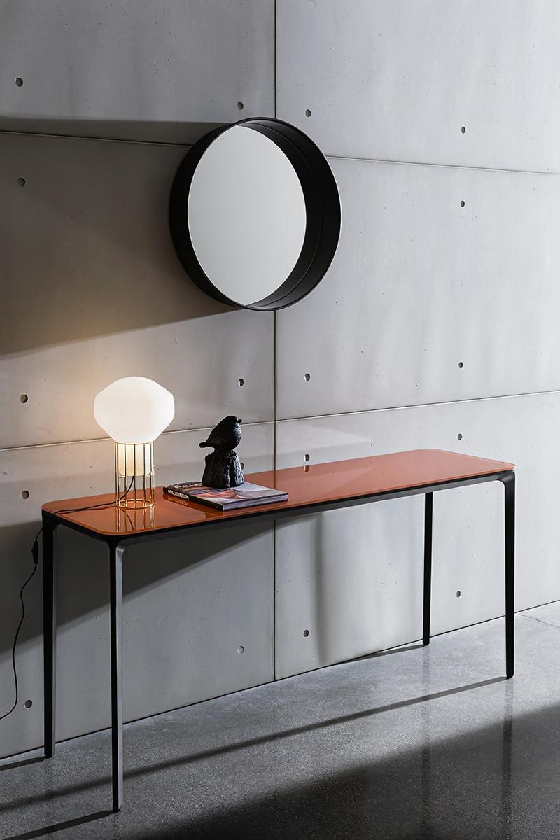 Rectangular glass console table | Slim 4 Legs by Sovet