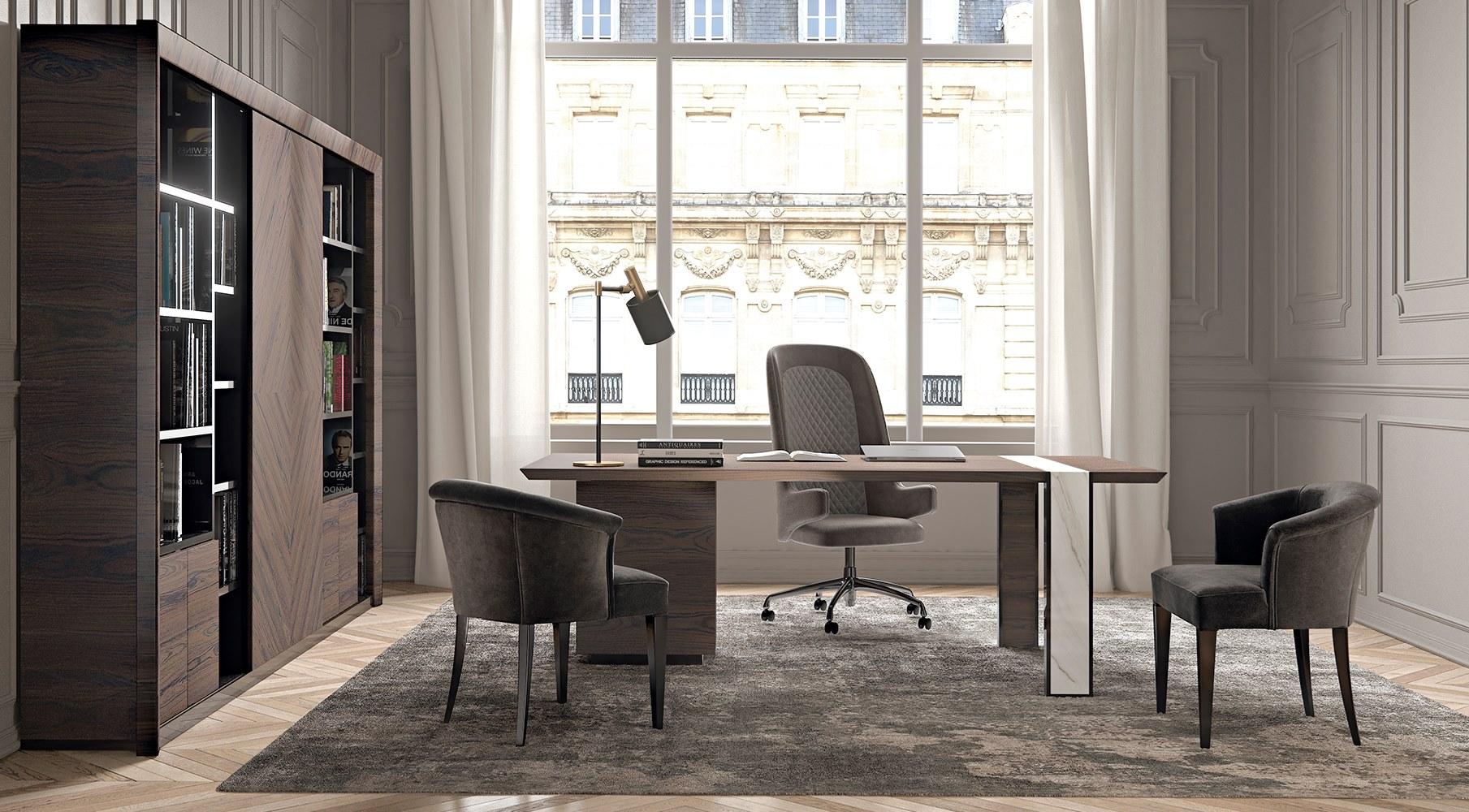 Upholstered fabric easy chair with armrests | Kana by Capital Collection