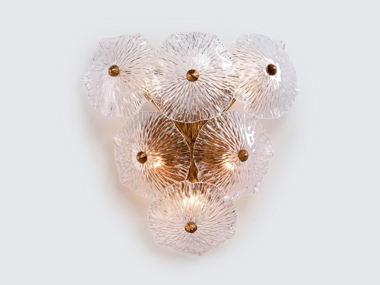 Handmade bronze wall light | Nenufar Ap1403/5 by Serip