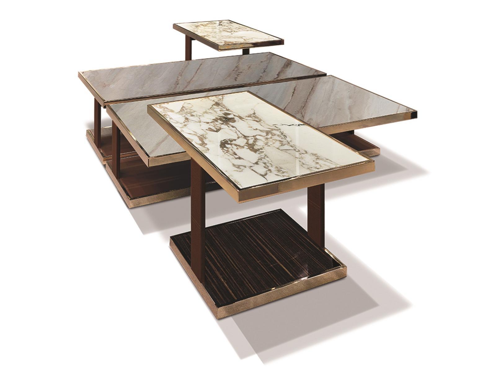 Square metal coffee table | Layer by Longhi