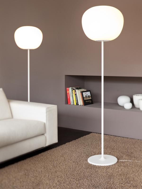 Glass floor lamp | Lumi Mochi by Fabbian