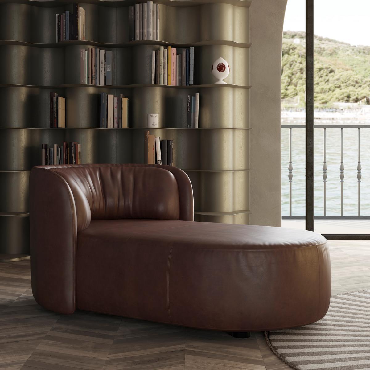 Leather day bed | Deep by Natuzzi Italia