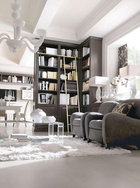 Custom wooden bookcase | Convivio by Martini interiors