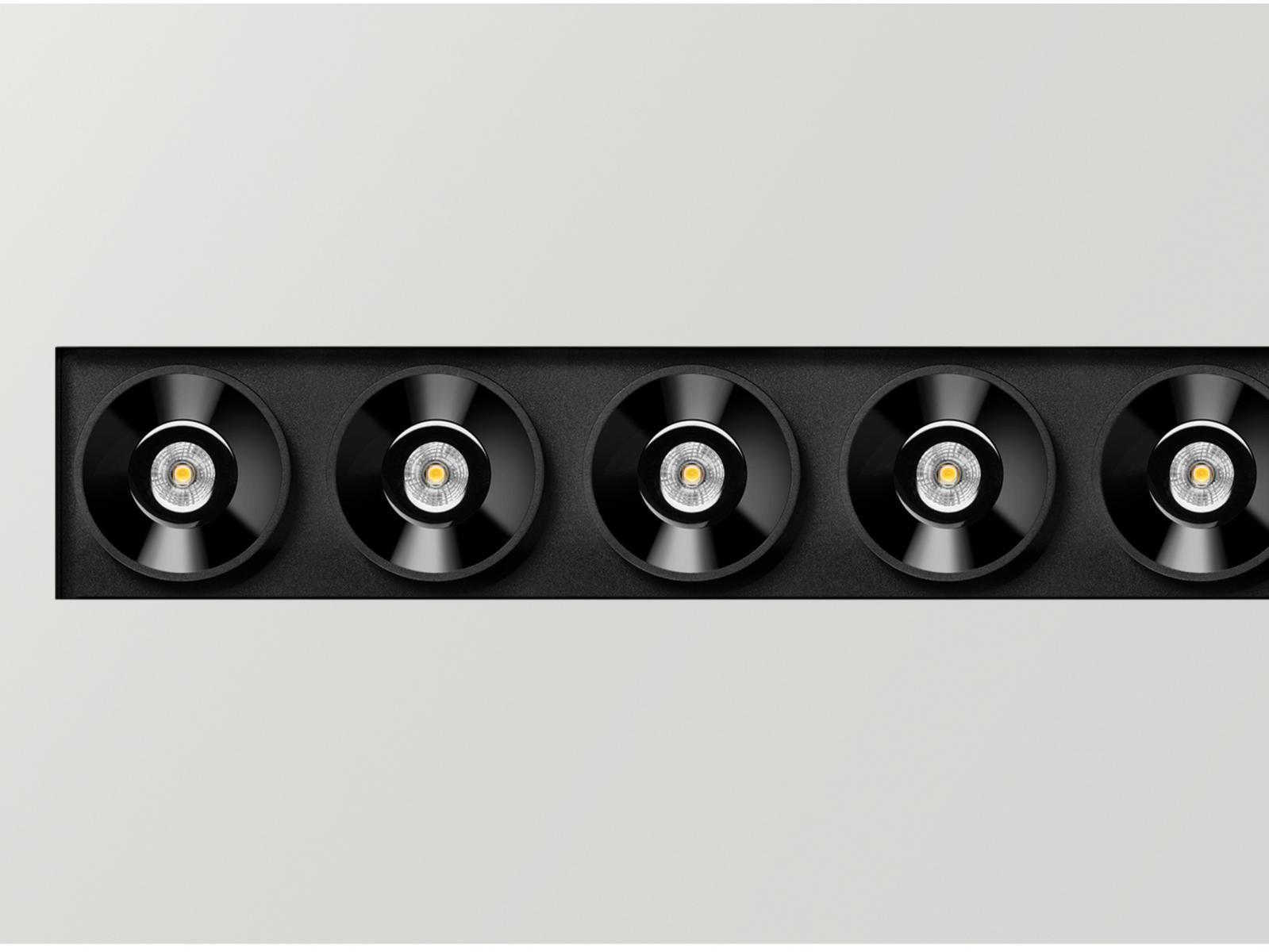 LED recessed multiple aluminium spotlight | Black Foster Trimless 10 by Arkoslight
