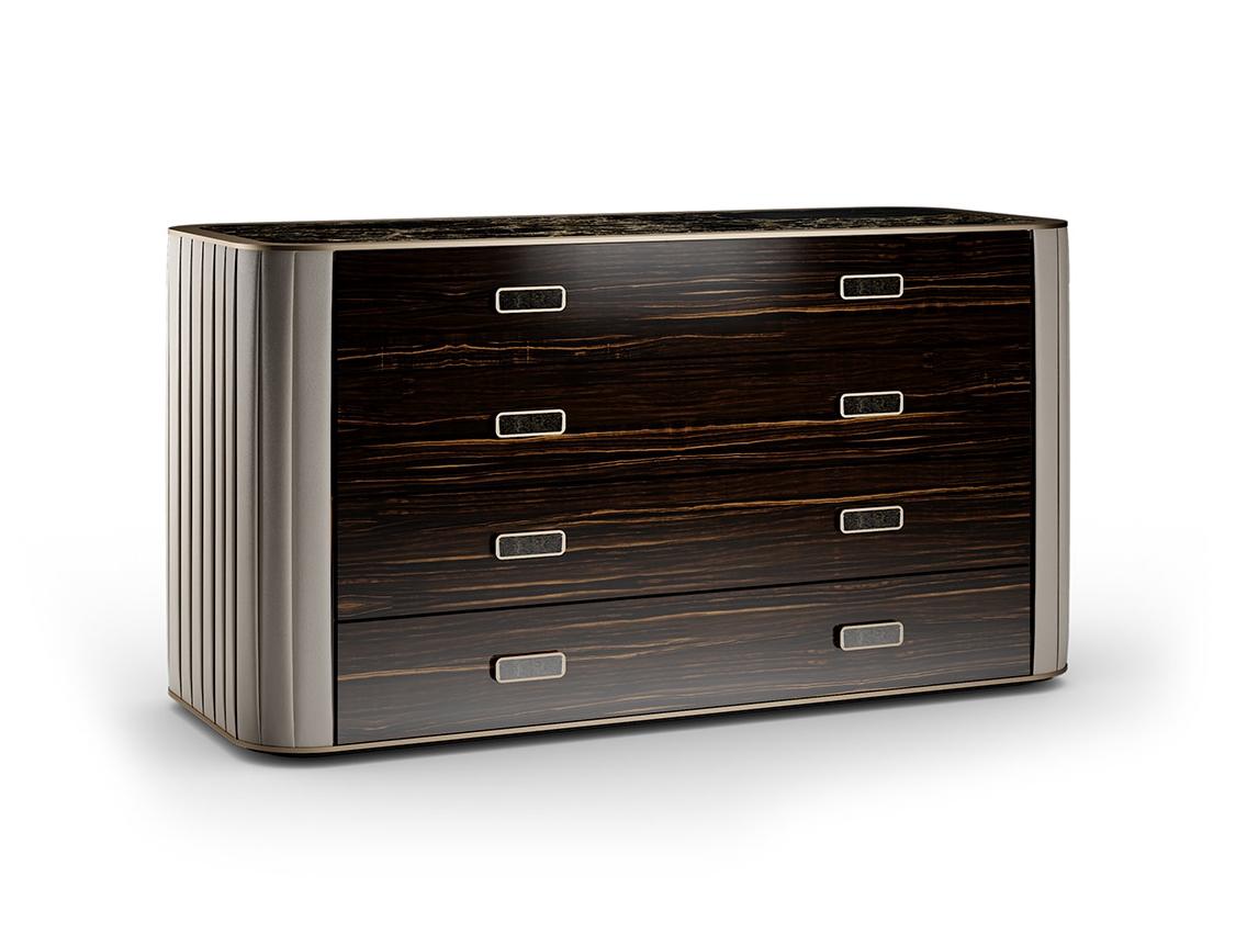 Wooden chest of drawers | Plissé by Reflex