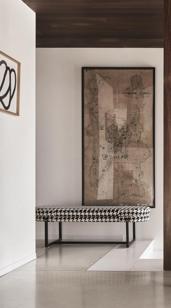 Upholstered fabric bench | Sigmund by Arflex