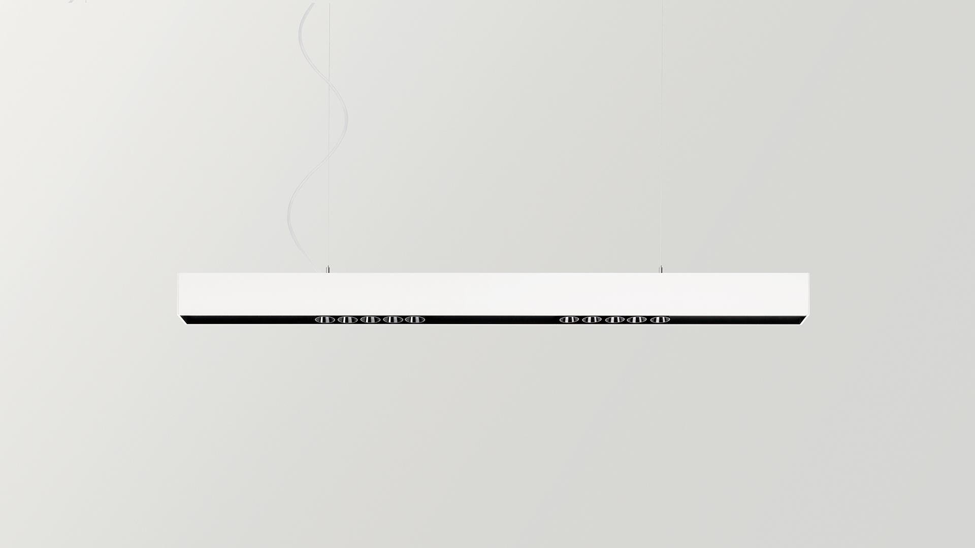 LED aluminium pendant lamp | Black Foster Suspension 1200 by Arkoslight