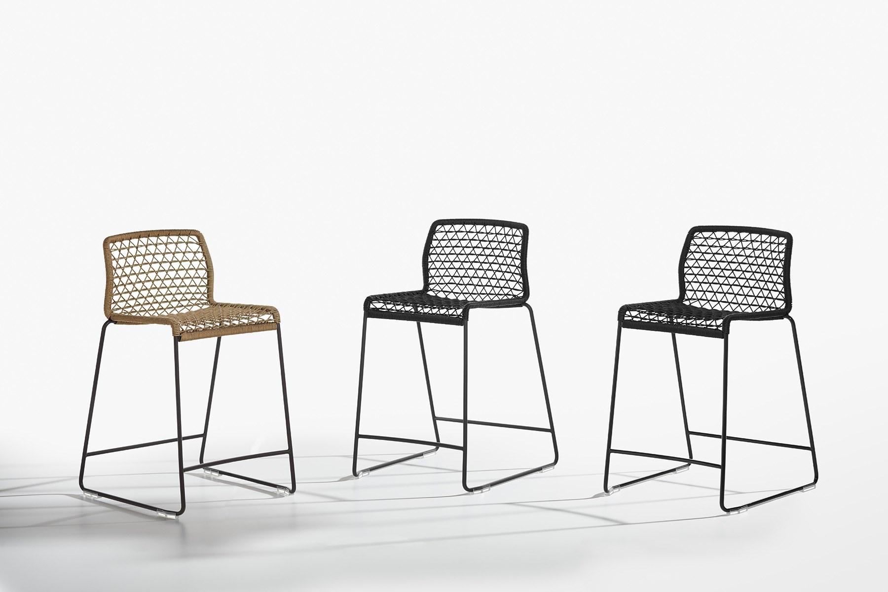 Stool with back | Vela by Potocco