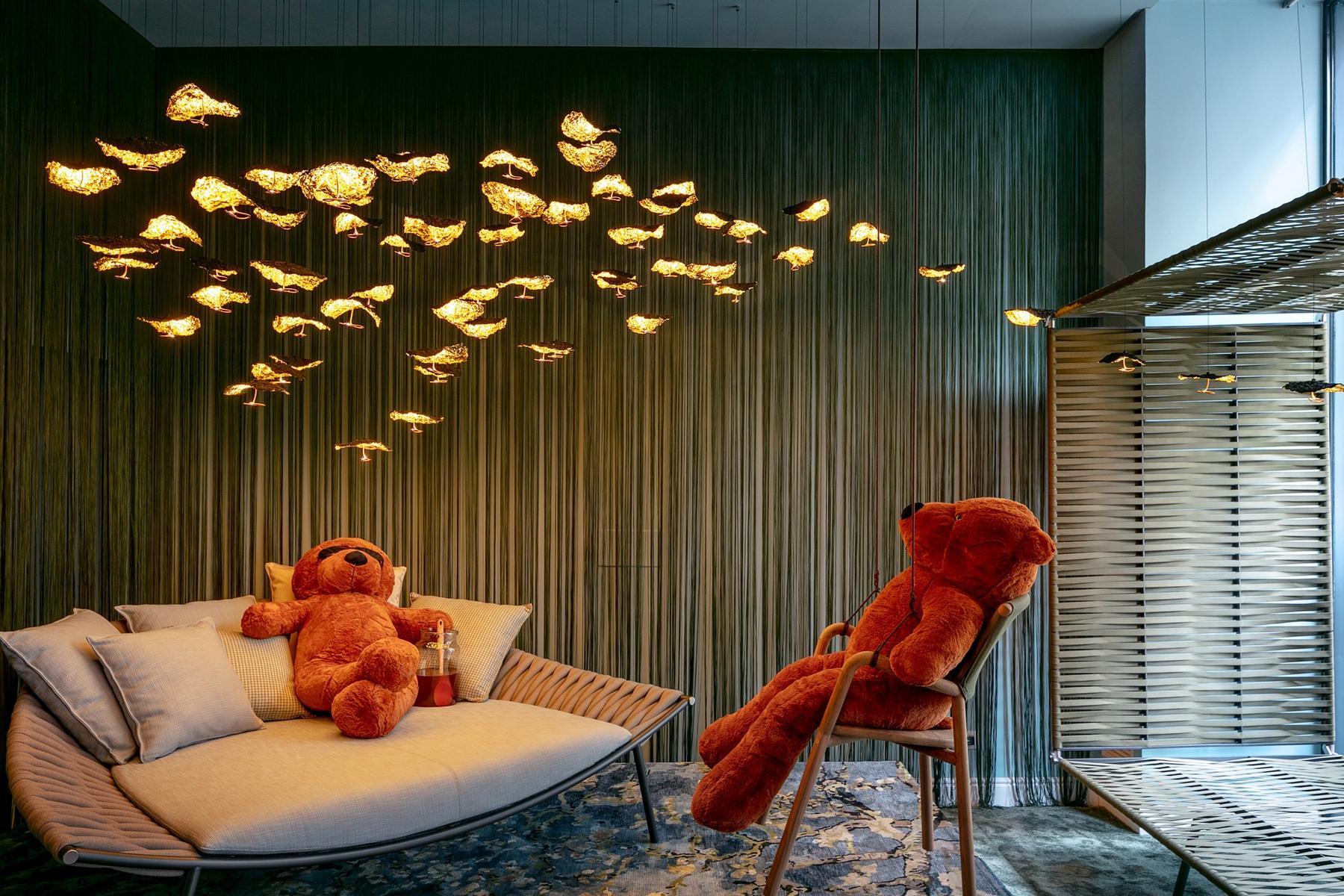 LED pendant lamp | Gold Moon Chandelier by Catellani & Smith