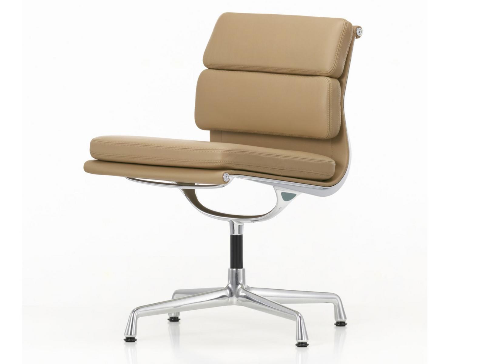Leather chair with 4-spoke base | Soft Pad Ea 205 by Vitra