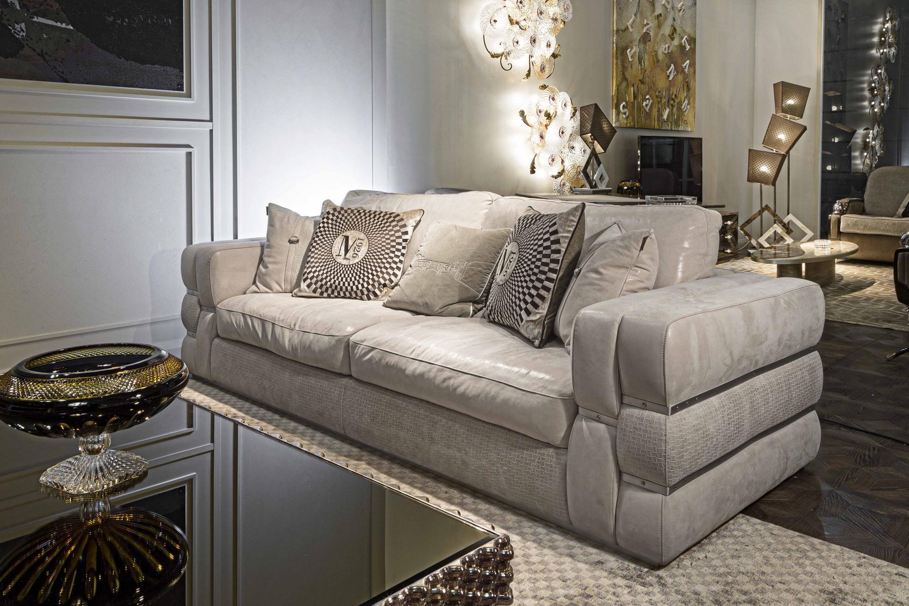 3 seater leather sofa | Ola by Mantellassi 1926