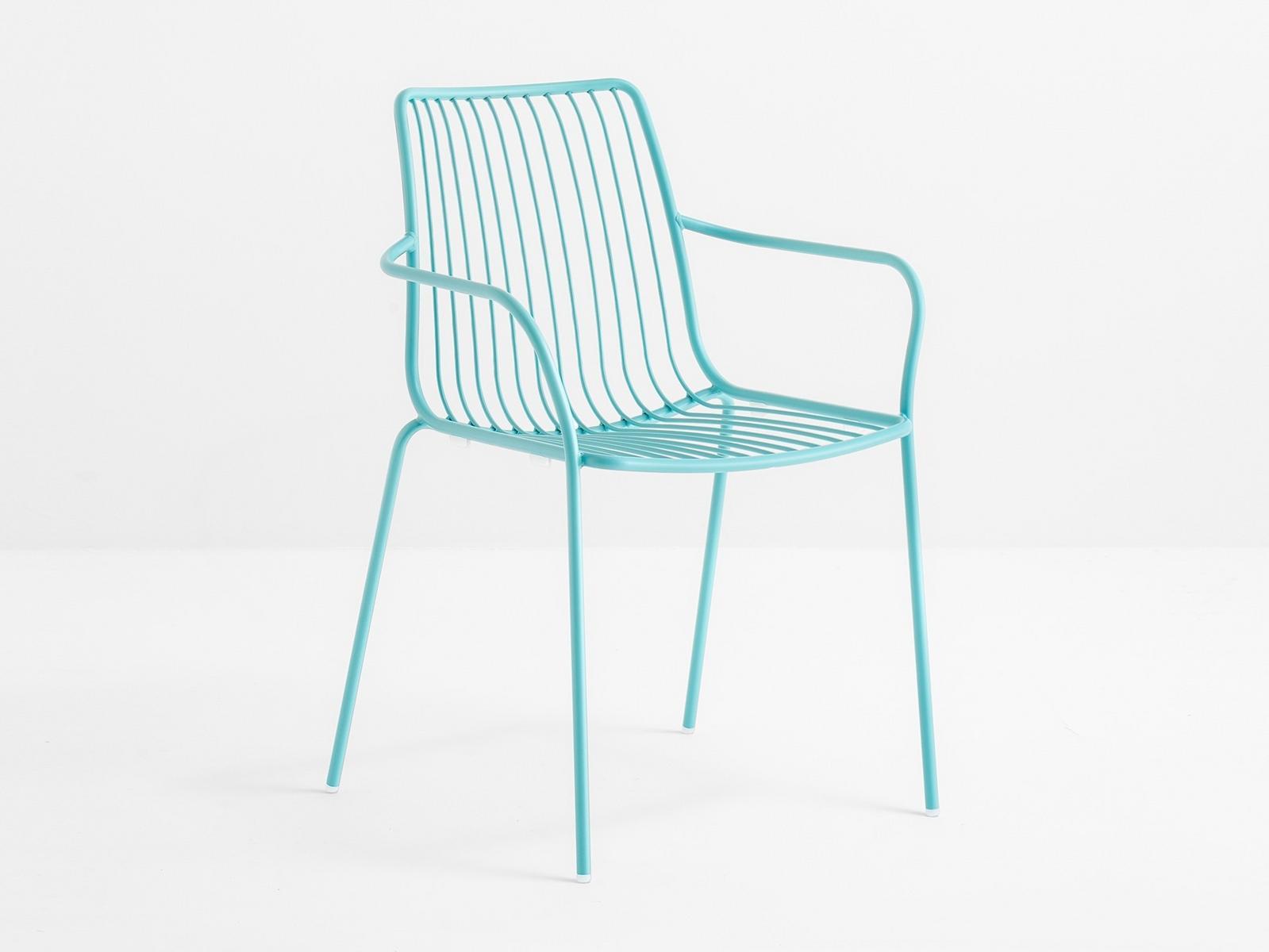 Metal garden chair with armrests | Nolita 3656 by Pedrali