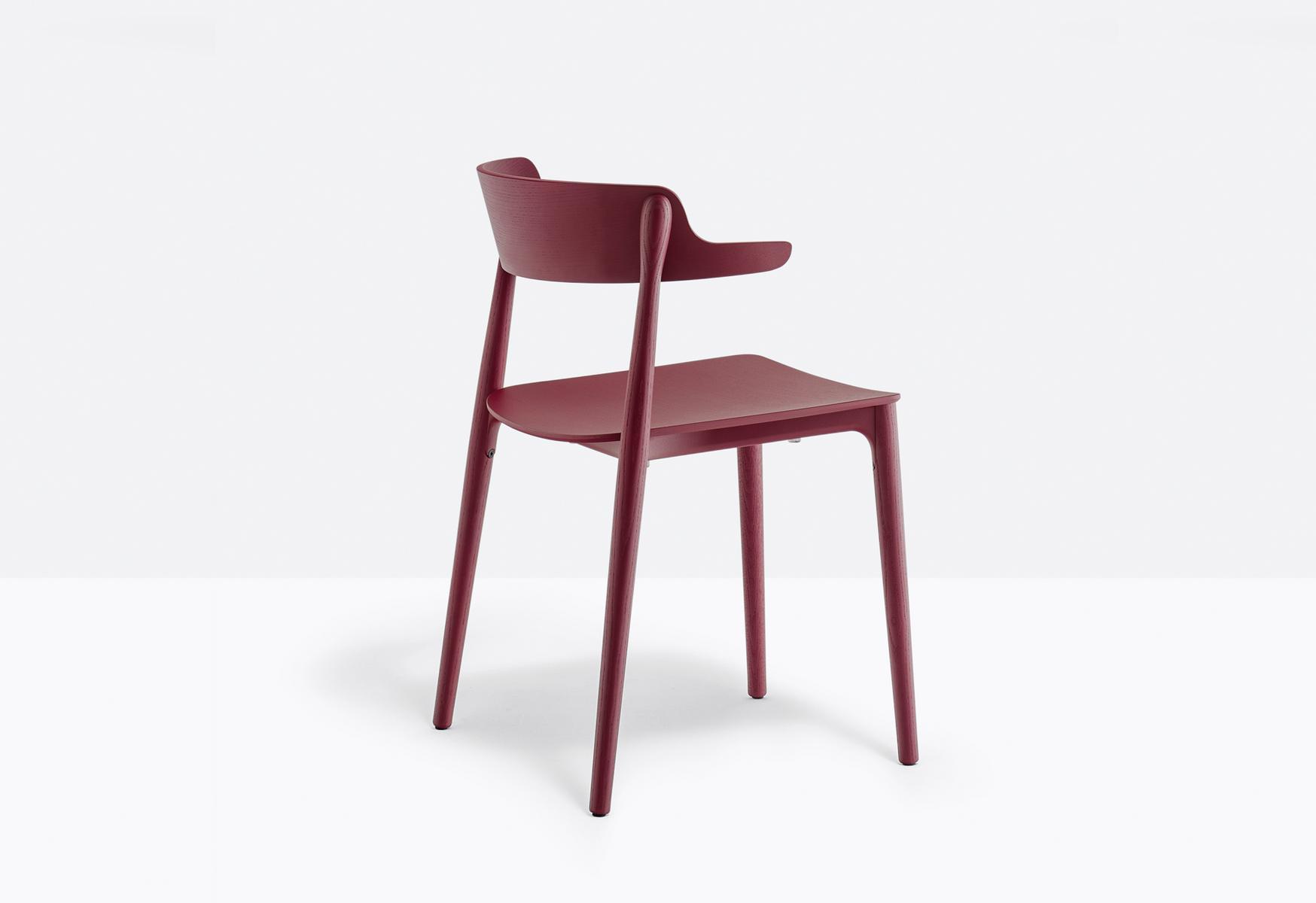 Ash restaurant chair with armrests | Nemea 2825 by Pedrali
