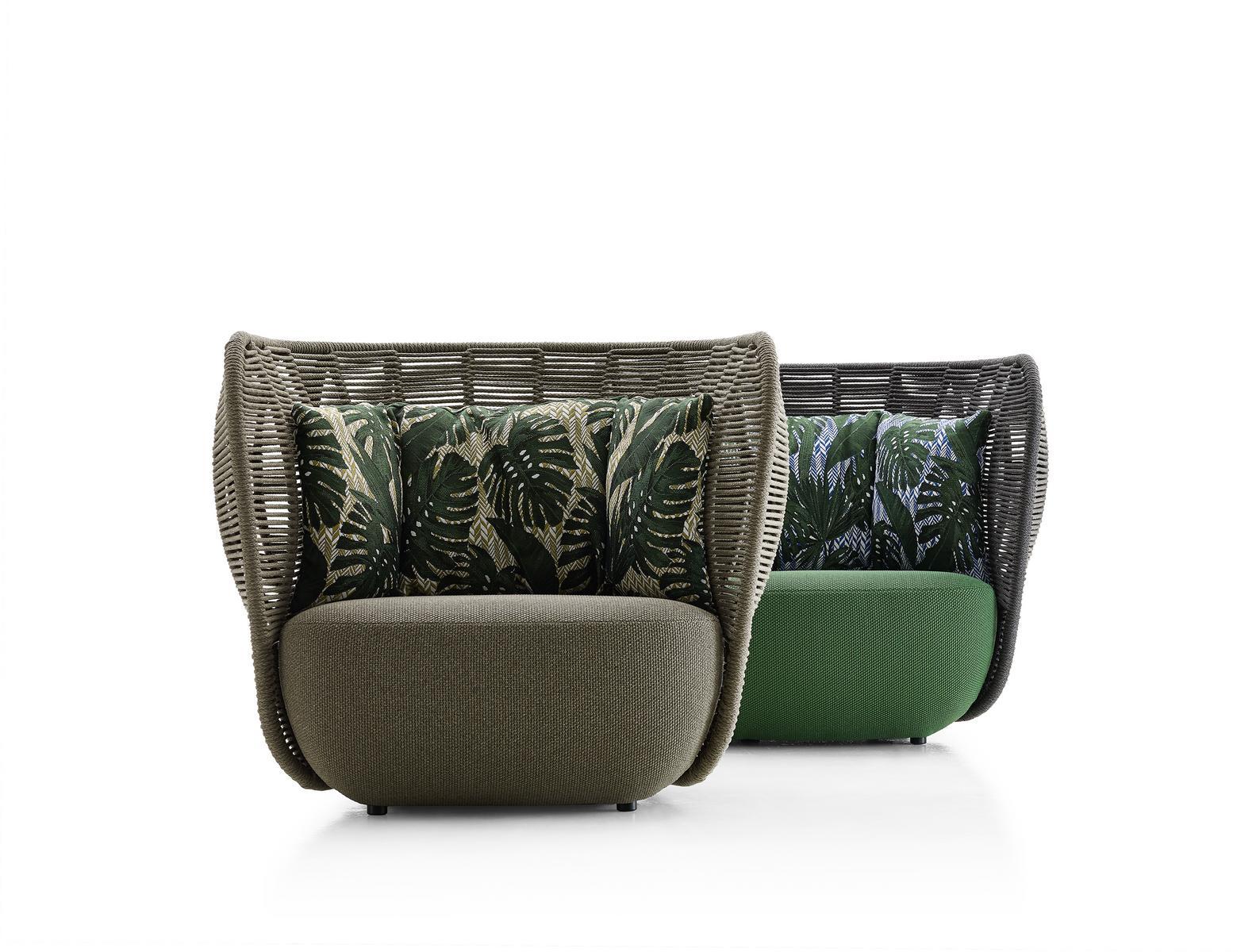High-back garden armchair | Bay by B&B Italia