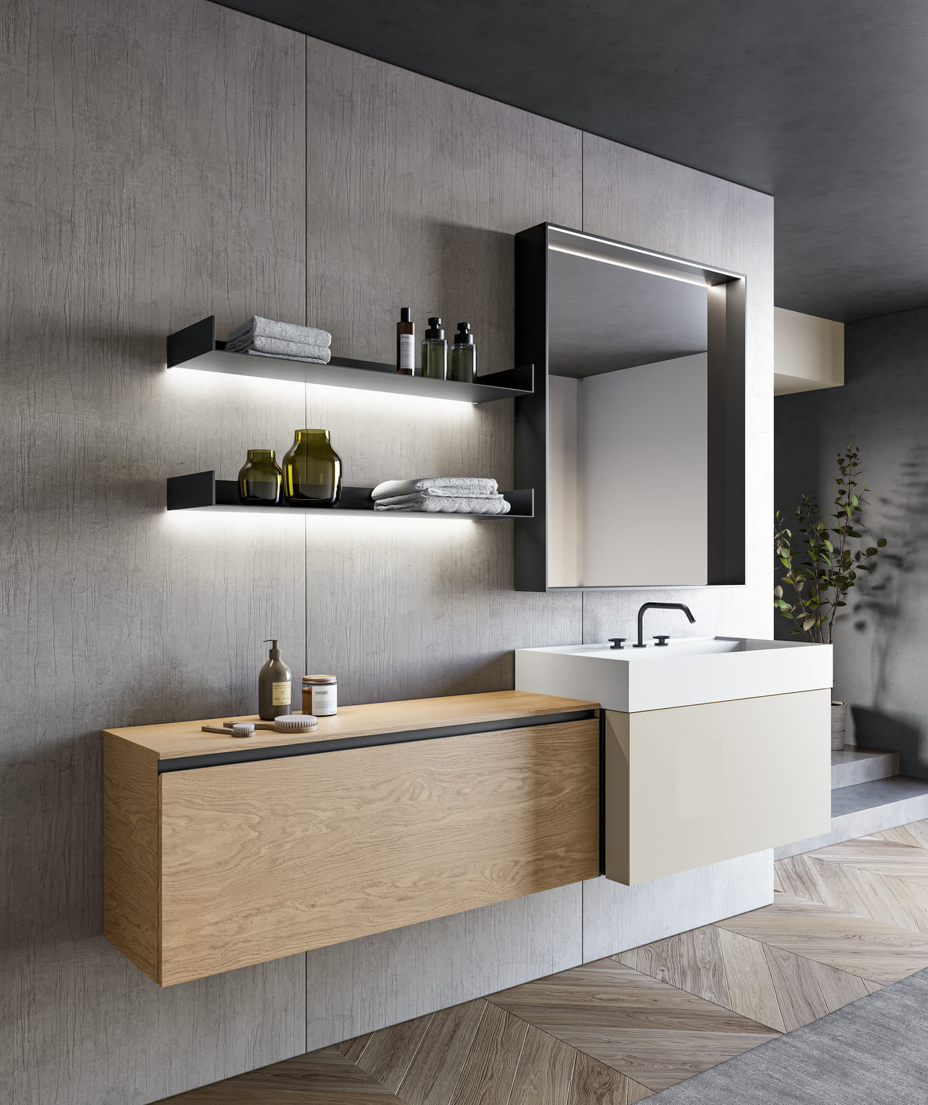 Melamine bathroom | Lapis by Birex