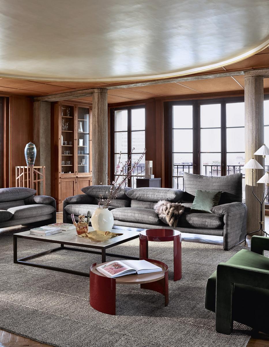 3 seater fabric sofa | 675 Maralunga Maxi / 40 Maxi by Cassina