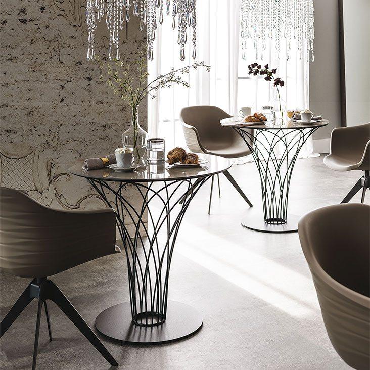 Round ceramic table | Nido Keramik Bistrot by Cattelan Italia