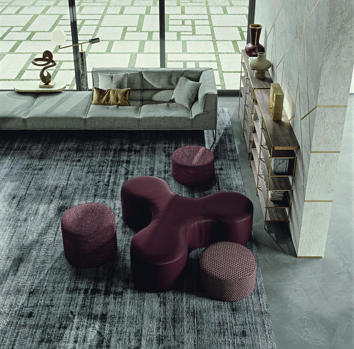 Upholstered fabric pouf | Blow by Frigerio