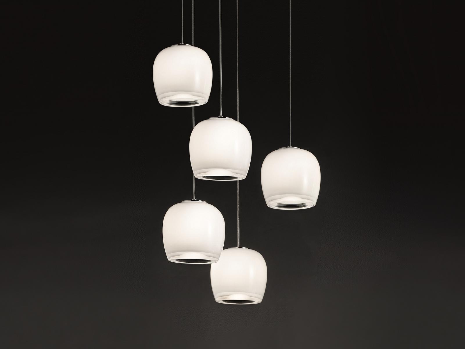 Glass pendant lamp | Implode Sp 16 by Vistosi