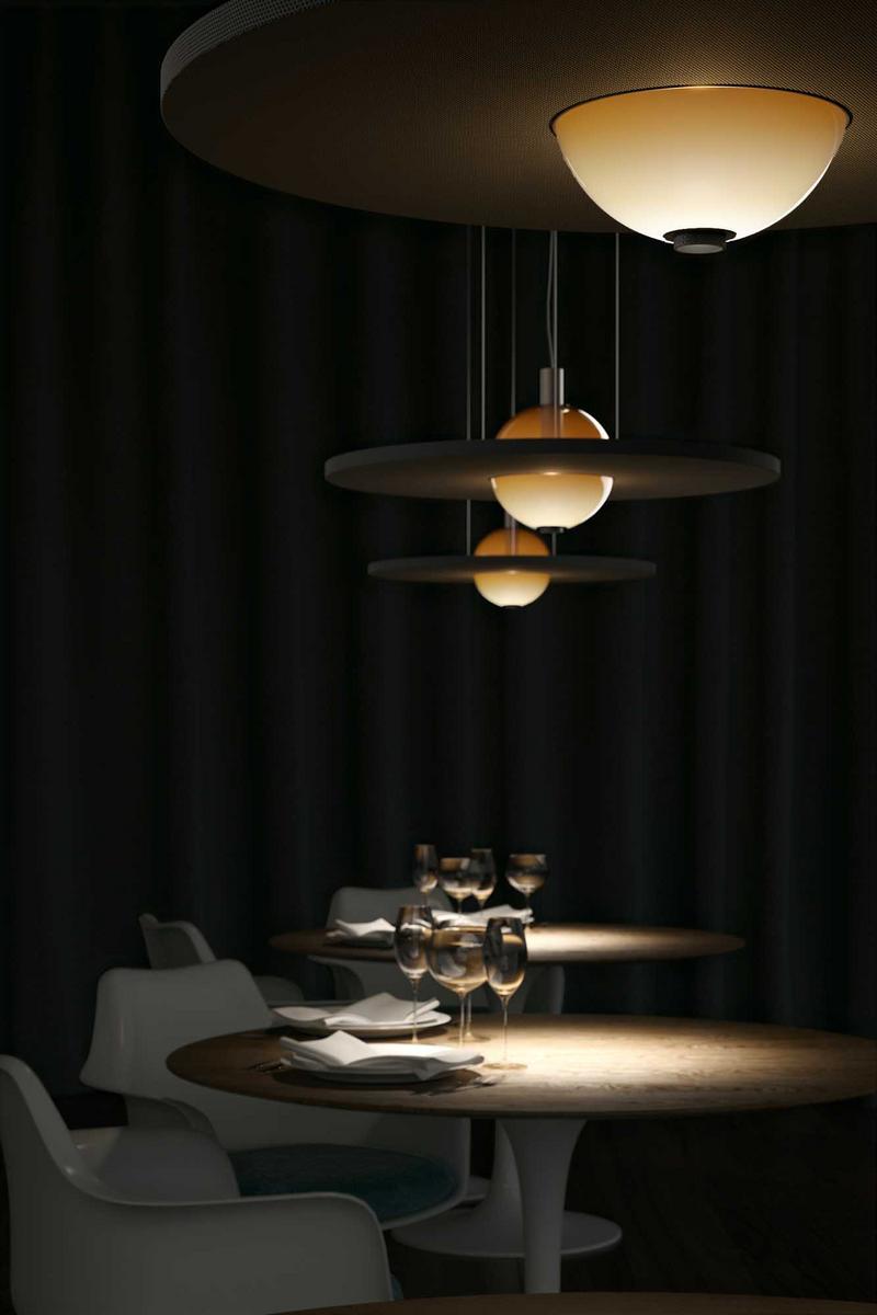 LED sound-absorbing pendant lamp | Eclipse Nuance Silence by Olev