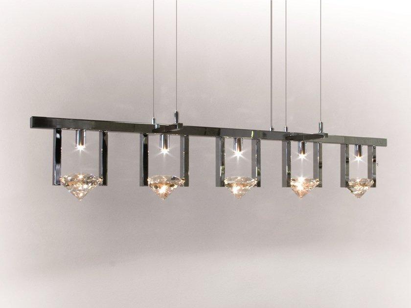 Direct light metal pendant lamp with crystals | Elements Of Love H5l by Ilfari