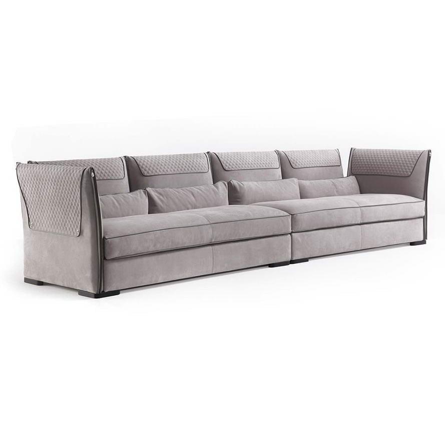 Modular nabuk sofa in a contemporary style | Clivio by Vittoria Frigerio