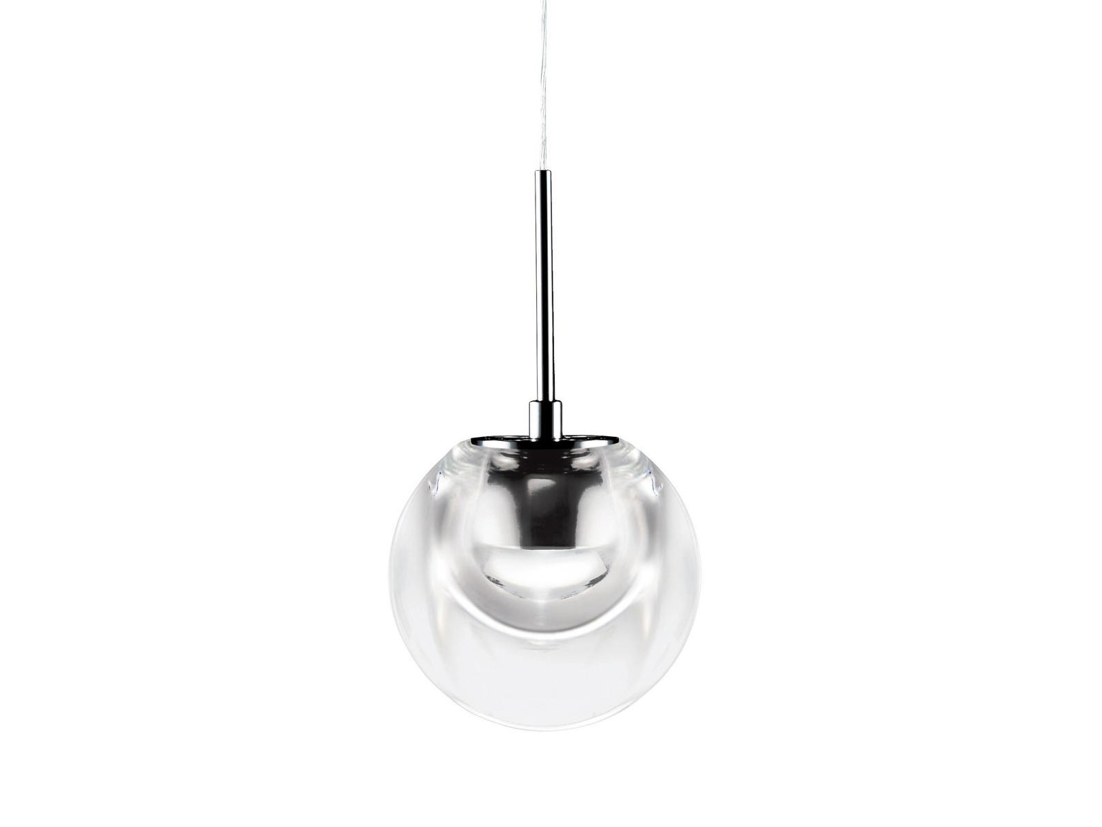 LED glass and aluminium pendant lamp | Dew by Kundalini