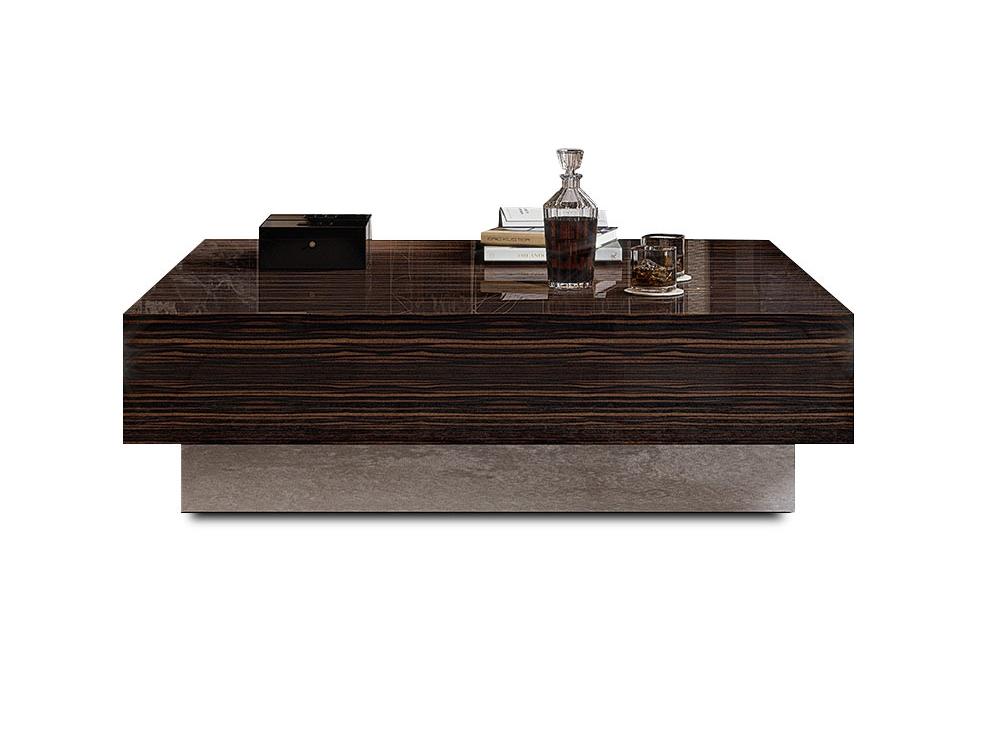 Square wooden coffee table for living room | Belle Epoque by Reflex
