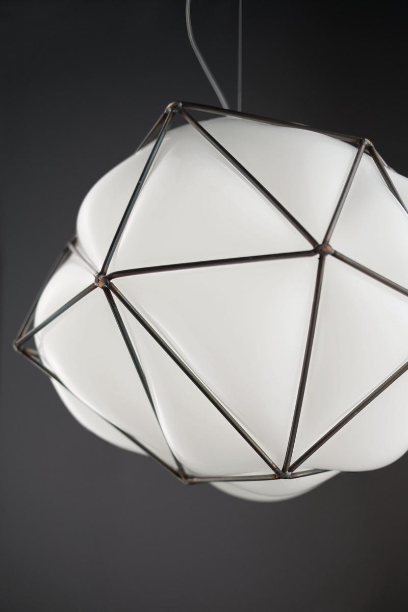 Direct light blown glass pendant lamp | Semai Sp by Vistosi