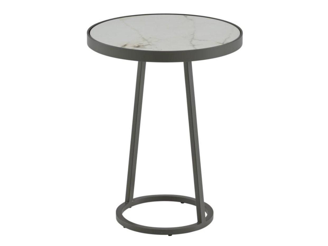 Round steel garden side table | Circles by Ligne Roset