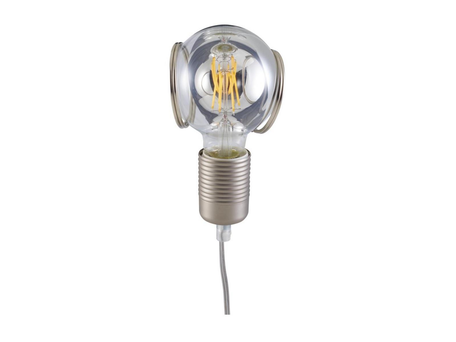 Halogen glass and steel wall lamp | La Plic by Ligne Roset