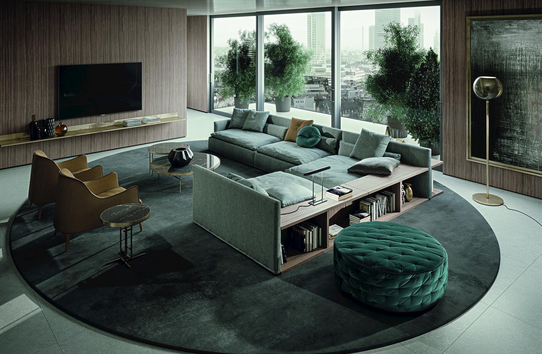 Bergere fabric armchair with armrests | Jackie Bergere by Frigerio