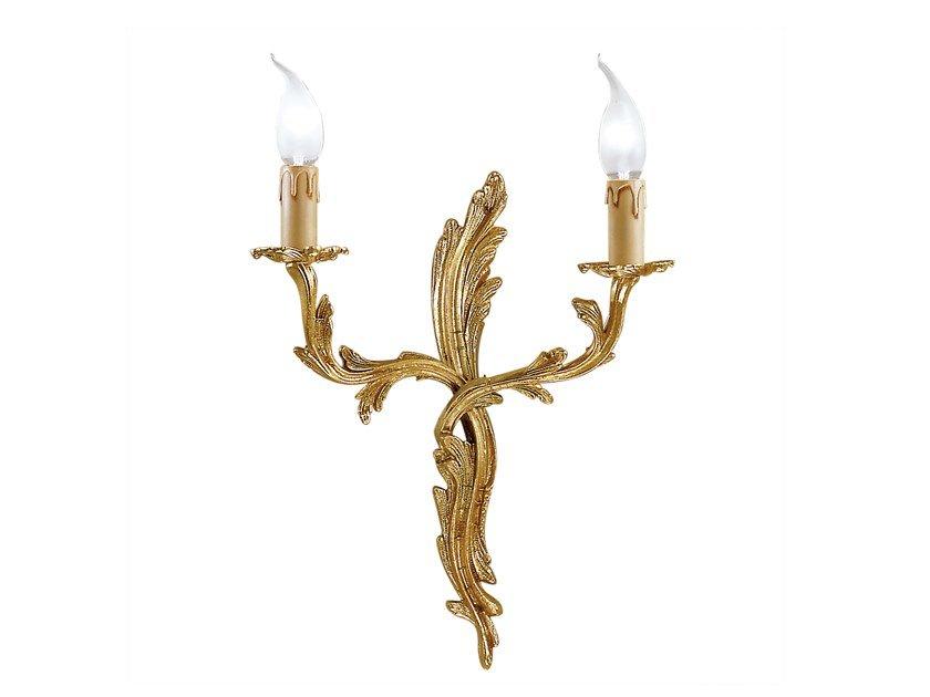 French Gold wall light | Foglia 3000/a2 by Possoni Illuminazione