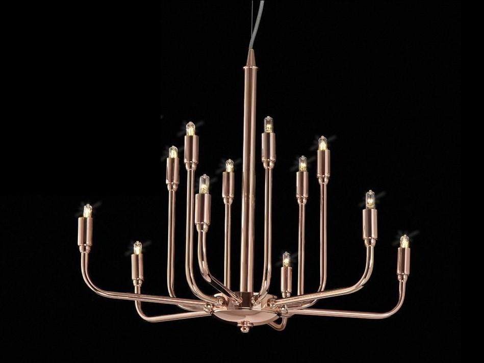 LED brass chandelier | Togo by Aiardini lighting