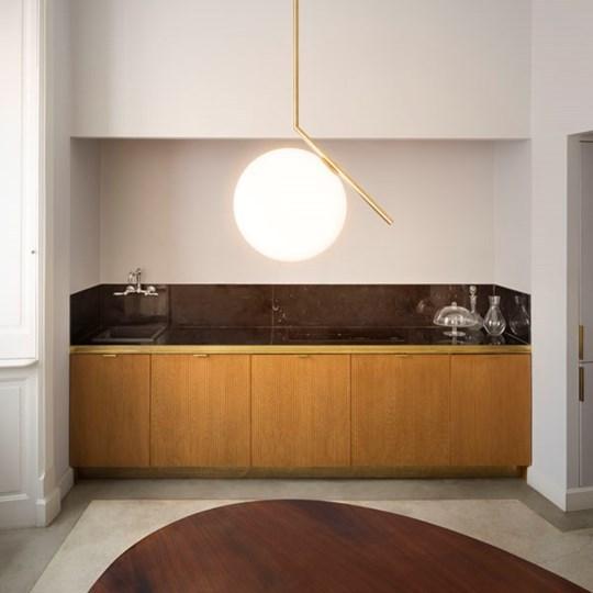 Brass pendant lamp | Ic Lights S2 by Flos