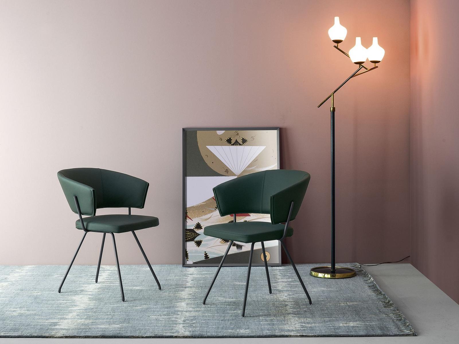 Upholstered leather chair | Bahia by Bonaldo