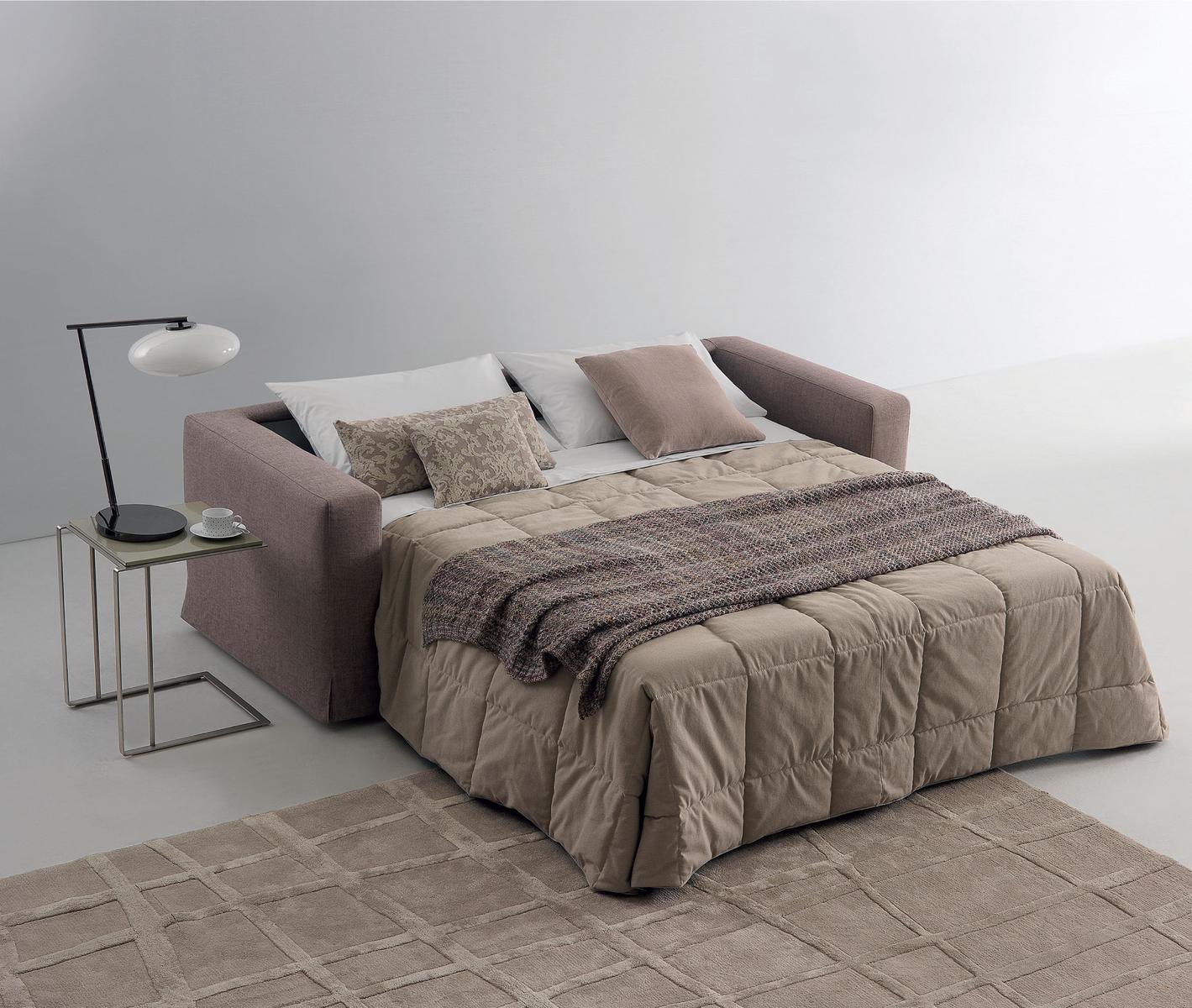 Fabric sofa bed with removable cover | Memo by Dema