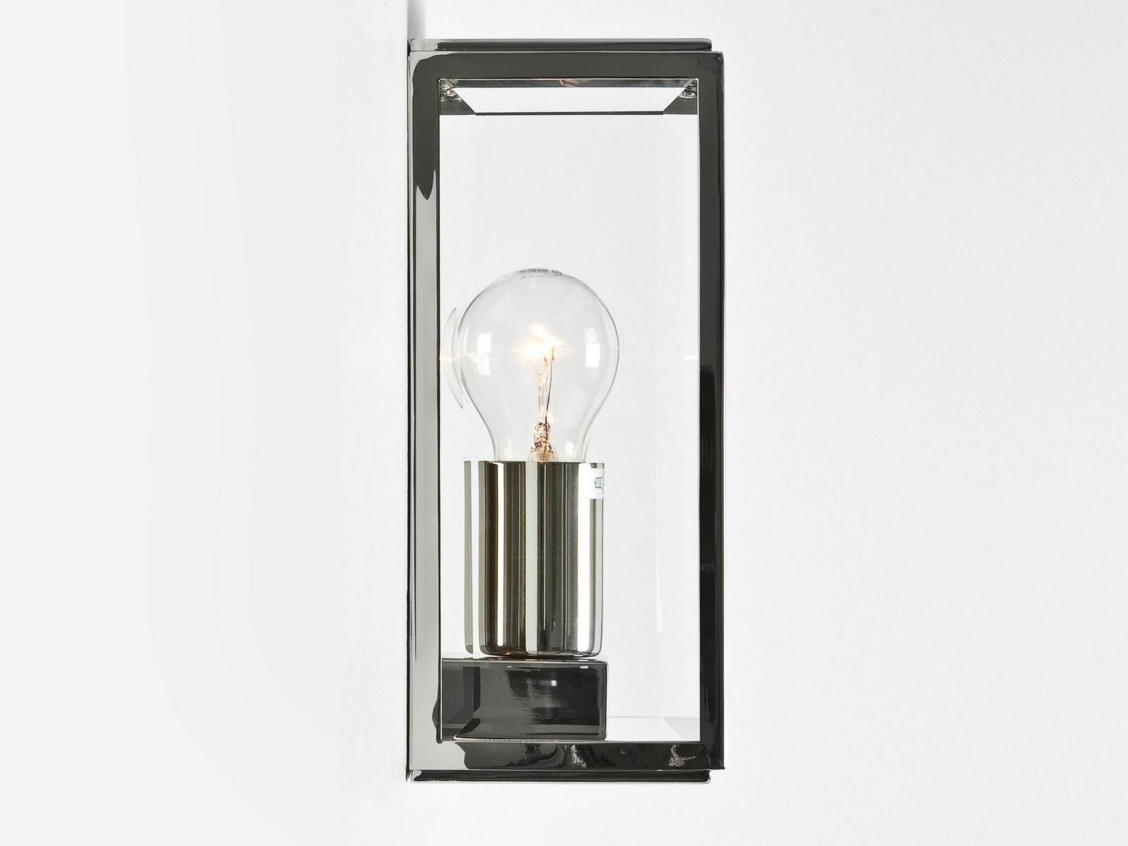 Glass and steel outdoor wall lamp | Homefield 160 by Astro lighting