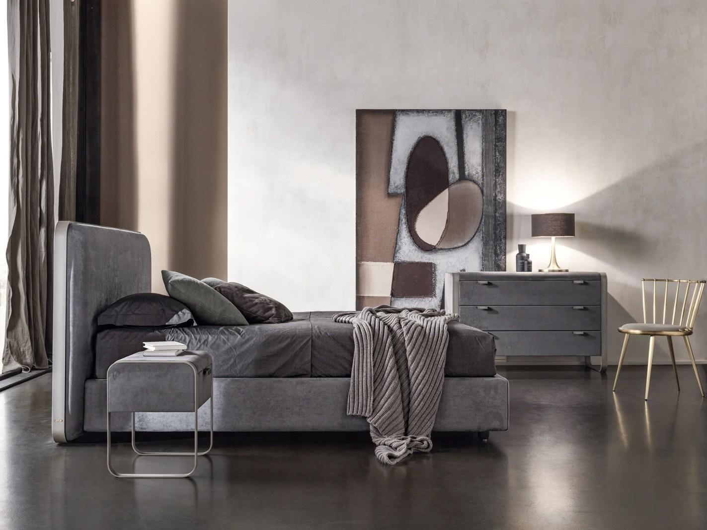 Upholstered fabric double bed | Elvis by Cantori