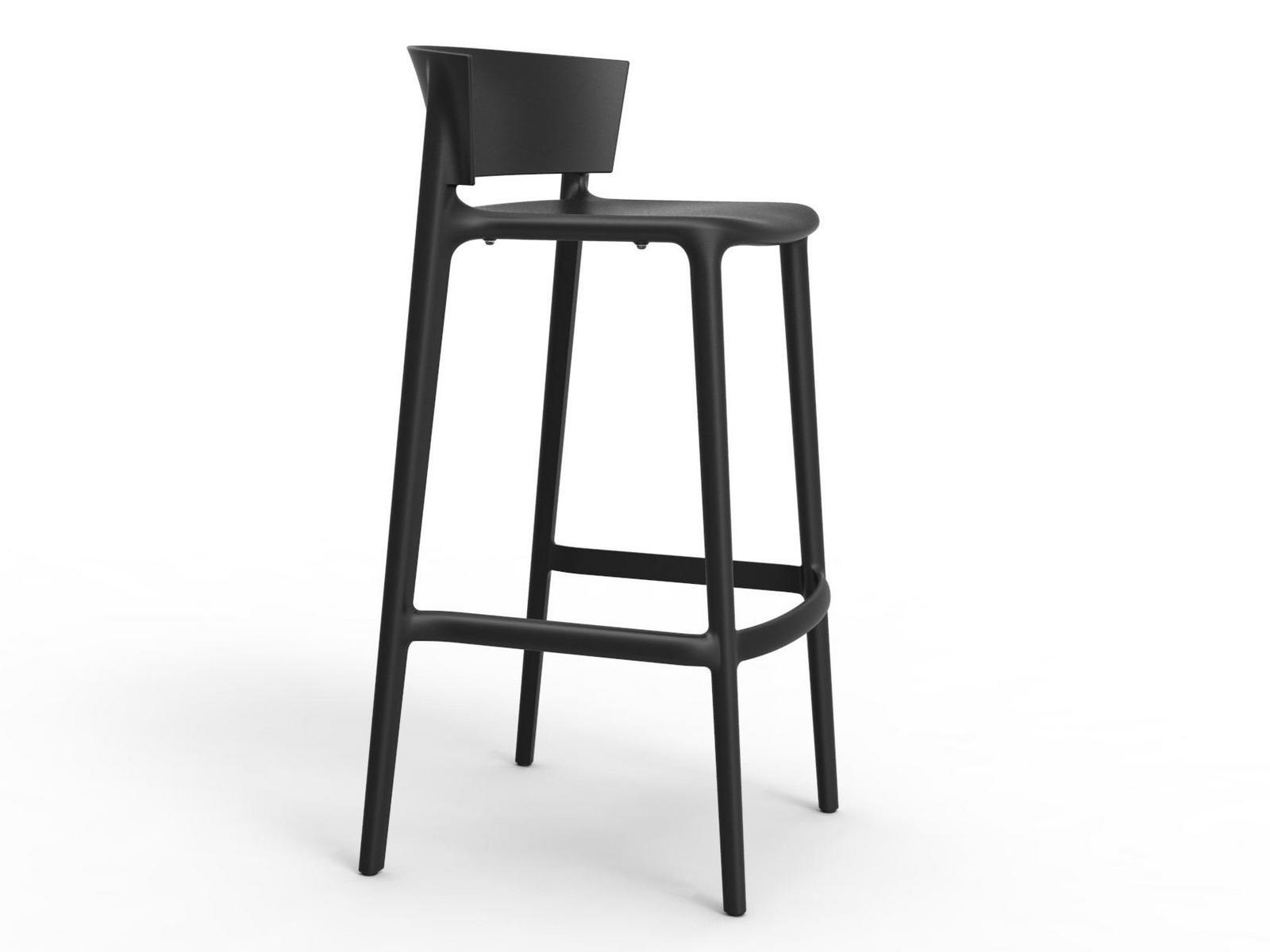 Polypropylene barstool with footrest | Africa by Vondom