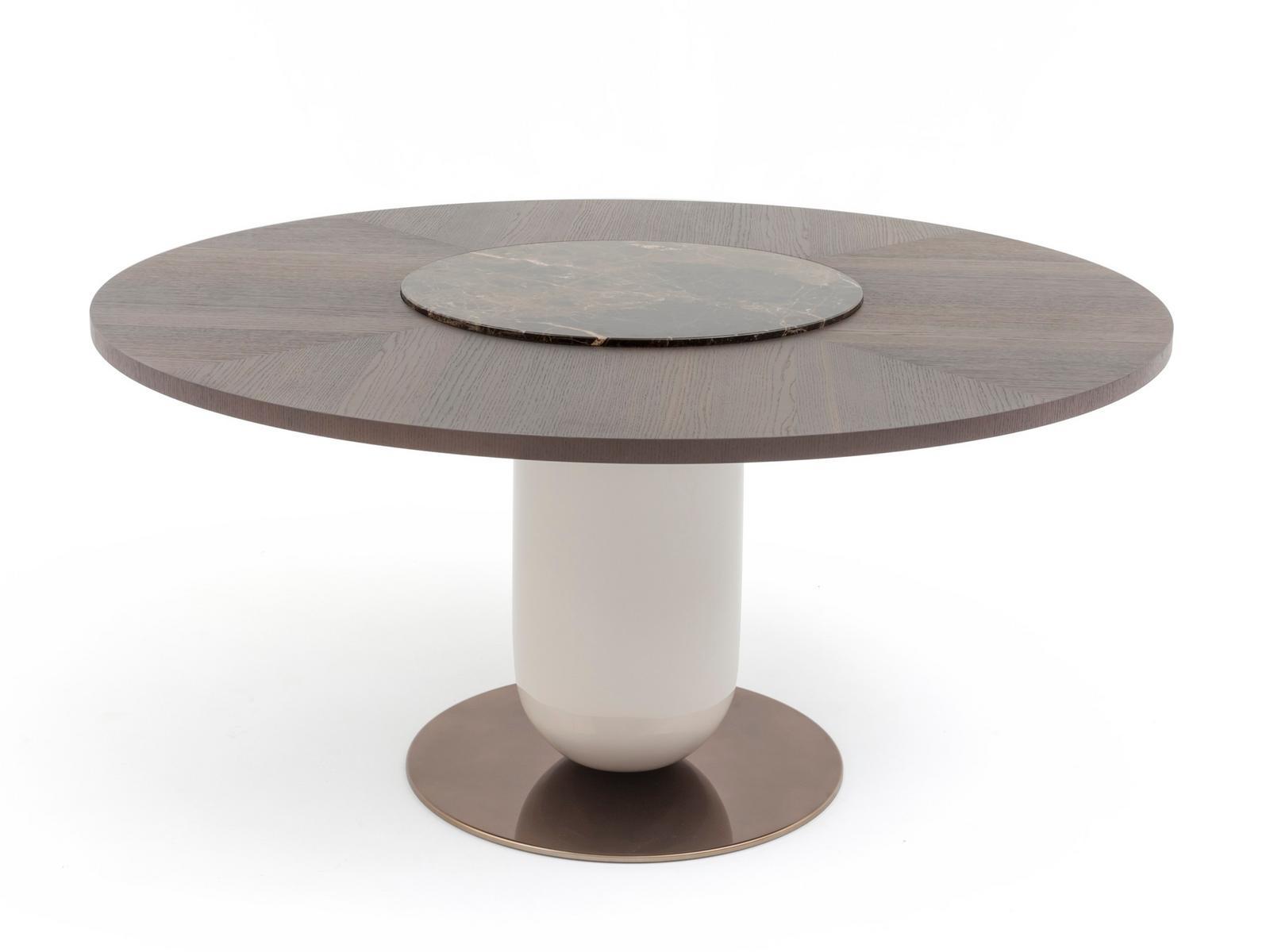Wooden table with Lazy Susan | Ettore by Pianca