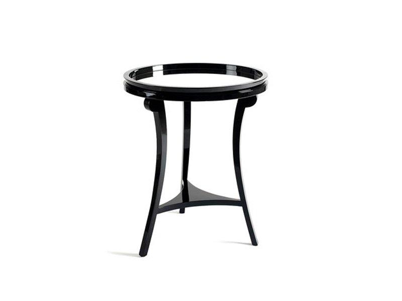 Round wood and glass side table | 5th by Boca Do Lobo