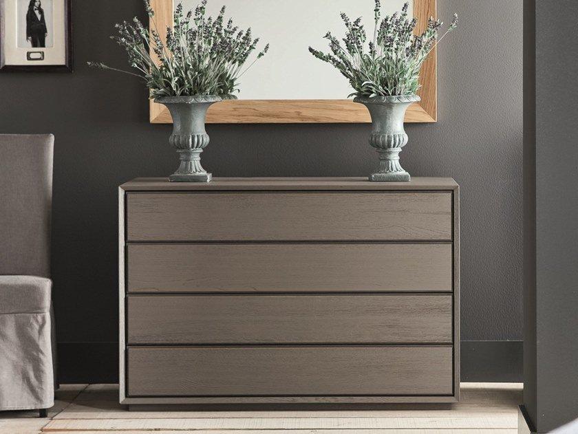Solid wood chest of drawers with integrated handles | Nook by Altacorte