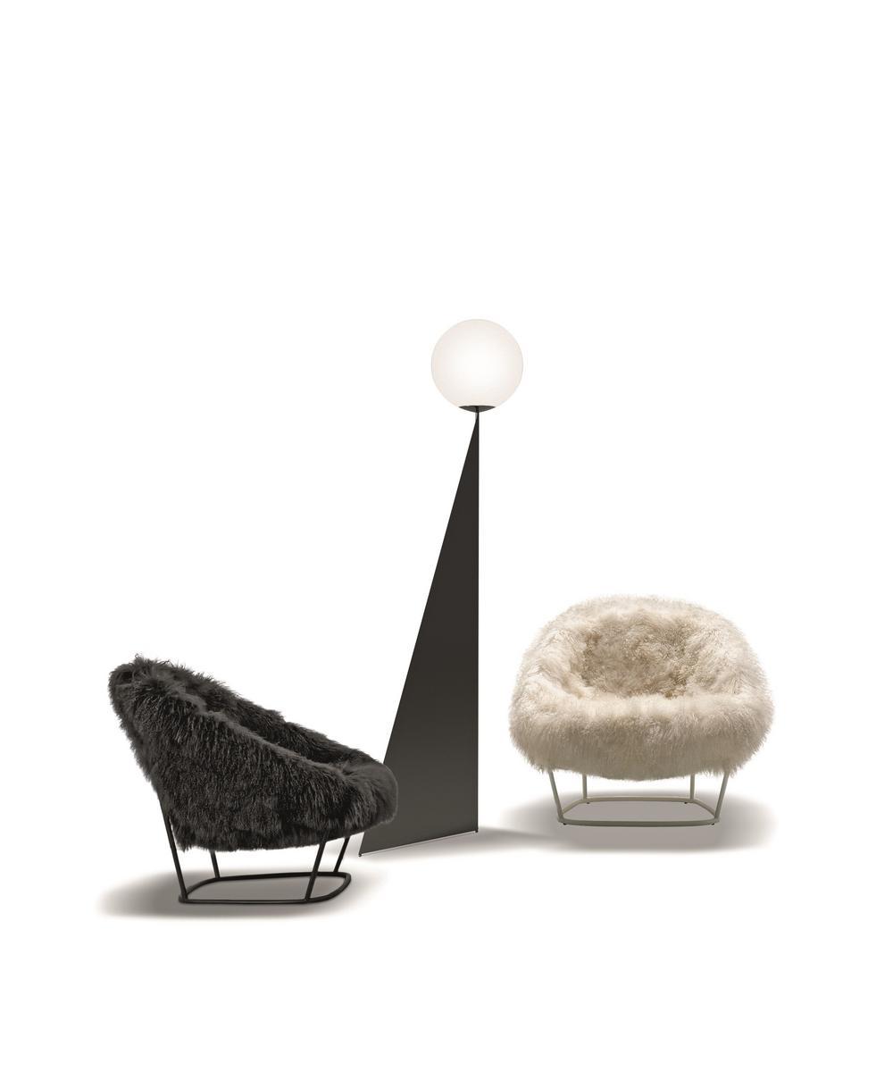 Upholstered fur armchair | Katrin by Arflex